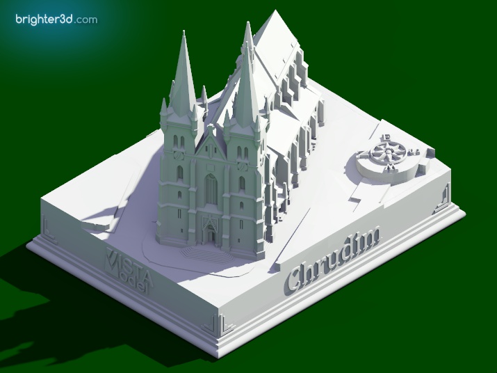 3D data Kostel Chrudim 1:1000 - vzorový model zdarma